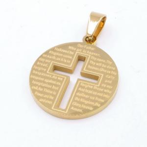 Stainless Steel Gold-plating Pendant - KP117313-HR