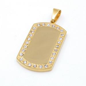 Stainless Steel Stone & Crystal Pendant - KP117317-HR