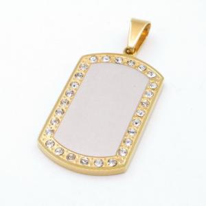 Stainless Steel Stone & Crystal Pendant - KP117318-HR