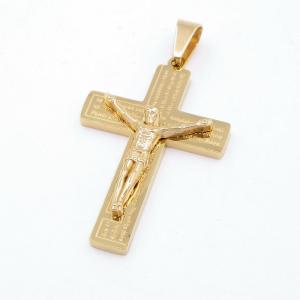 Stainless Steel Cross Pendant - KP117328-HR