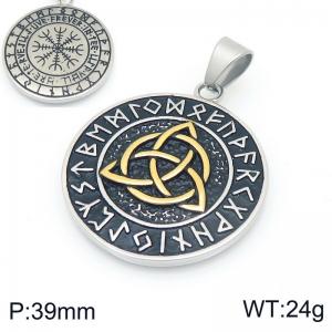 Stainless Steel Gold-plating Pendant - KP117365-MZOZ