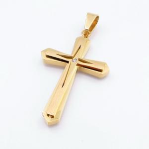 Stainless Steel Cross Pendant - KP117501-HR