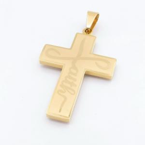 Stainless Steel Cross Pendant - KP117526-HR
