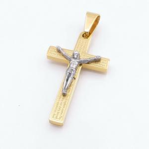 Stainless Steel Cross Pendant - KP117544-HR
