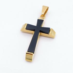 Stainless Steel Cross Pendant - KP117558-HR