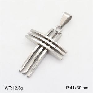 Stainless Steel Cross Pendant - KP117598-NT