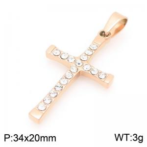 Stainless Steel Cross Pendant - KP117795-HR