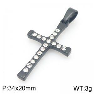 Stainless Steel Cross Pendant - KP117799-HR