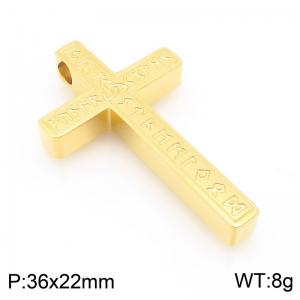 Stainless Steel Cross Pendant - KP117805-HR