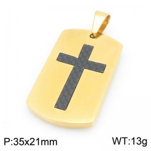 Stainless Steel Cross Pendant - KP117814-HR