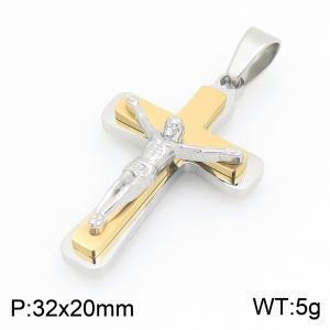 Stainless Steel Cross Pendant - KP117872-HR