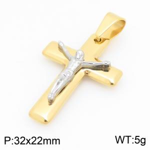 Stainless Steel Cross Pendant - KP117874-HR