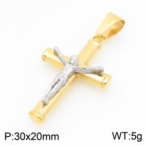 Stainless Steel Cross Pendant - KP117879-HR