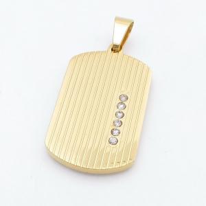 Stainless Steel Stone & Crystal Pendant - KP117902-HR