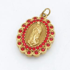 Stainless Steel Stone & Crystal Pendant - KP117966-FA