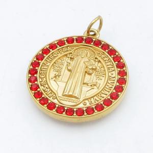 Stainless Steel Stone & Crystal Pendant - KP117969-FA