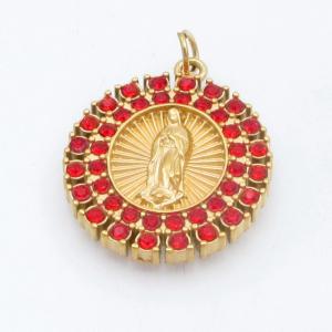 Stainless Steel Stone & Crystal Pendant - KP117972-FA