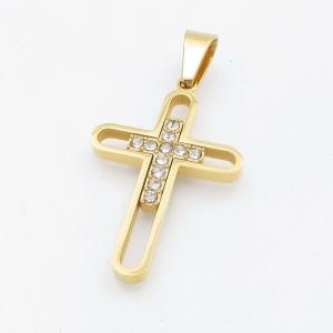 Stainless Steel Cross Pendant - KP118010-HR