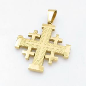 Stainless Steel Cross Pendant - KP118024-HR