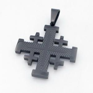Stainless Steel Cross Pendant - KP118025-HR