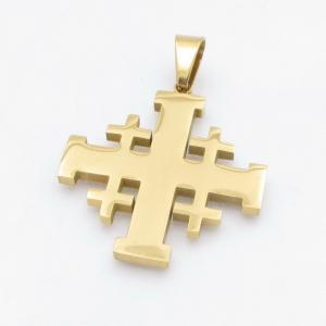 Stainless Steel Cross Pendant - KP118027-HR
