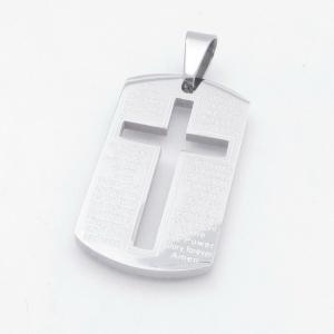Stainless Steel Cross Pendant - KP118035-HR