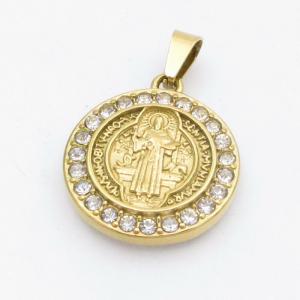 Stainless Steel Stone & Crystal Pendant - KP118047-KD