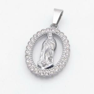 Stainless Steel Stone & Crystal Pendant - KP118069-KD