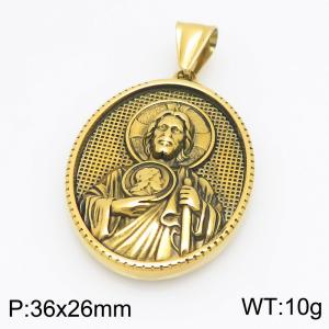 Stainless Steel Gold-plating Pendant - KP118091-GSD