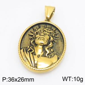 Stainless Steel Gold-plating Pendant - KP118096-GSD