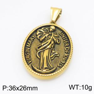 Stainless Steel Gold-plating Pendant - KP118098-GSD