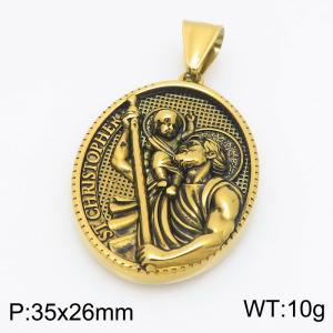 Stainless Steel Gold-plating Pendant - KP118106-GSD
