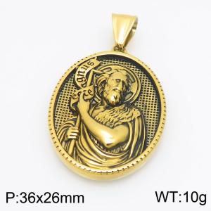 Stainless Steel Gold-plating Pendant - KP118107-GSD