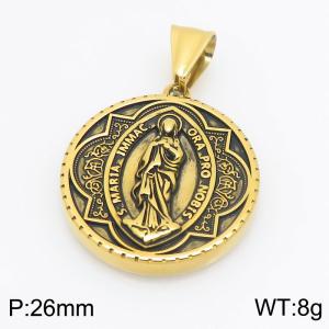 Stainless Steel Gold-plating Pendant - KP118109-GSD