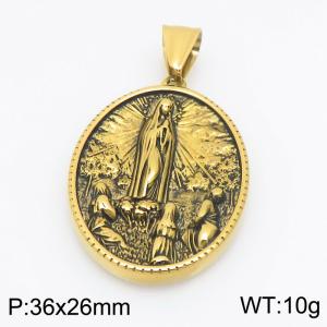 Stainless Steel Gold-plating Pendant - KP118112-GSD