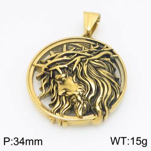 Stainless Steel Gold-plating Pendant - KP118113-GSD