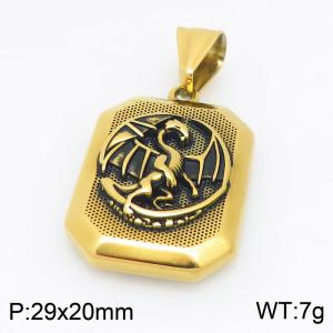 Stainless Steel Gold-plating Pendant - KP118116-GSD