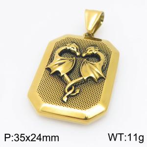 Stainless Steel Gold-plating Pendant - KP118118-GSD