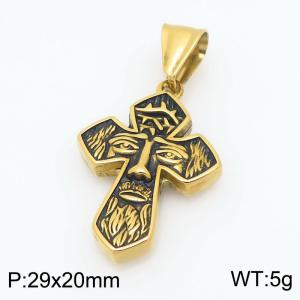 Stainless Steel Gold-plating Pendant - KP118121-GSD