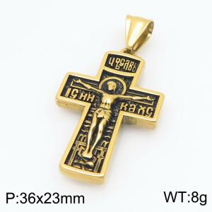 Stainless Steel Gold-plating Pendant - KP118122-GSD