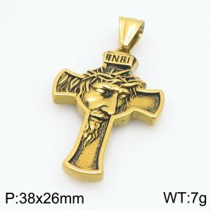 Stainless Steel Gold-plating Pendant - KP118123-GSD