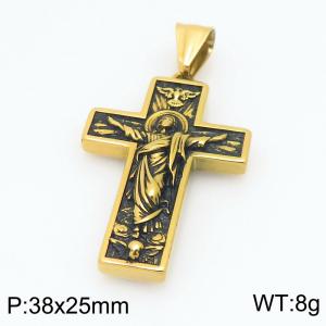 Stainless Steel Gold-plating Pendant - KP118124-GSD