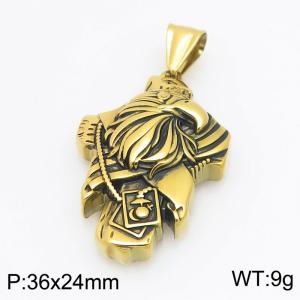 Stainless Steel Gold-plating Pendant - KP118128-GSD