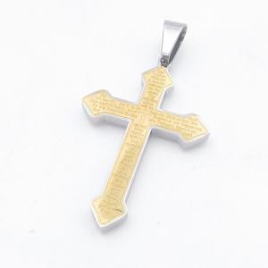 Stainless Steel Cross Pendant - KP118138-HR