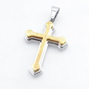 Stainless Steel Cross Pendant - KP118201-HR