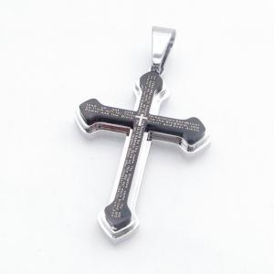 Stainless Steel Cross Pendant - KP118202-HR