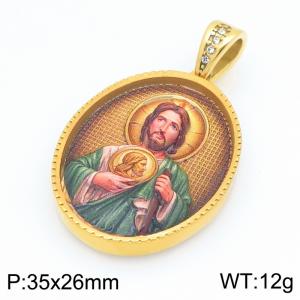 Stainless Steel Gold-plating Pendant - KP118263-GC