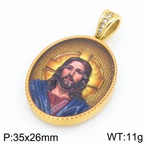 Stainless Steel Gold-plating Pendant - KP118266-GC