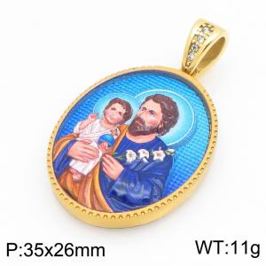 Stainless Steel Gold-plating Pendant - KP118267-GC