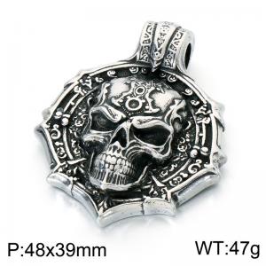 Stainless Skull Pendants - KP118493-LU